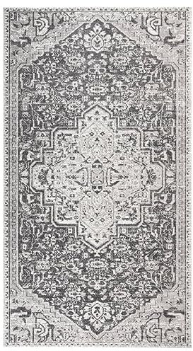 vidaXL Outdoor-Teppich Flachgewebe 115x170 cm Hellgrau