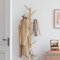 Furshus Garderoben-Wandhalterung, Bambus, vertikale Hutablage für Wand, Wandgarderobe, Kleiderbügel, schwimmende Garderobe für Hüte, Jacken, Taschen, Eingangsbereich, Schlafzimmer (natürlich)