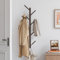 Furshus Garderoben-Wandhalterung, Bambus, vertikale Hutablage für Wand, Wandgarderobe, Kleiderbügel, schwebende Garderobe für Hüte, Jacken, Taschen, Eingangsbereich, Schlafzimmer (braun)