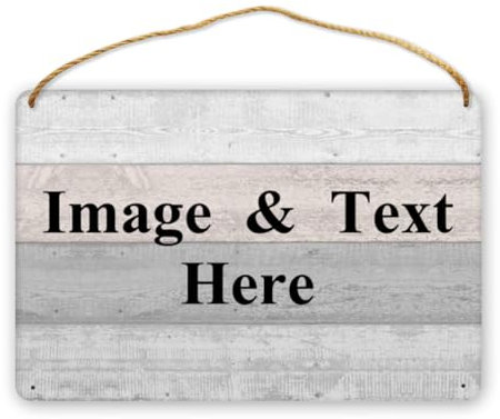 Cartello in Legno Personalizzato - Targa per Porta da Appendere per Giardino Domestico, Esterno alla Fattoria con Nome