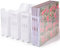 Caydo 4 Pack 12 x 12 Scrapbook Paper Storage with Wheels, Plastic Scrapbook Storage Bin for Holding 12 x 12 Papers, Scrapbook Papers, Vinyl Sheets, Cardstocks