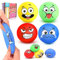 LESONG 4 Stück Stress Ball, Anti Stress Bälle Squishy Balls Lustige Gesichter, Sensory Stressball Squeeze Ball Spielzeug für Kinder Erwachsene Mitgebsel Geschenke Geburtstag ADHD Autism Sensory Toy