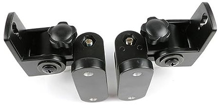 jojofuny 2pièces Support Mural pour Enceintes Alliage Compatible avec Divers Équipements Muraux Noir