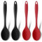 GEEKHOM Silikonlöffel, 4 Stück Kochlöffel Silikon Rührlöffel Hitzebeständig Serviertischlöffel Antihaft Silikon Löffel für Camping-Essen Kochen Rühren Mixen Backen, 20,3cm, Schwarz/Rot