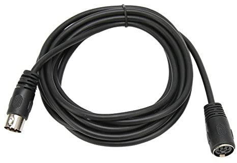 VBESTLIFE 6 Pin DIN Extension Cable, 6 Pin DIN Male to Female Plug Sound Data Signal Connection Extension Cord AV Adapter Cable for Digital Sound Devices (3m / 9.8ft)