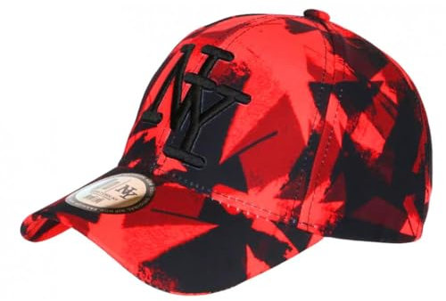 NY Cap Camouflage Rot und Schwarz Fashion Baseball Kaska – Herren, rot, Einheitsgröße
