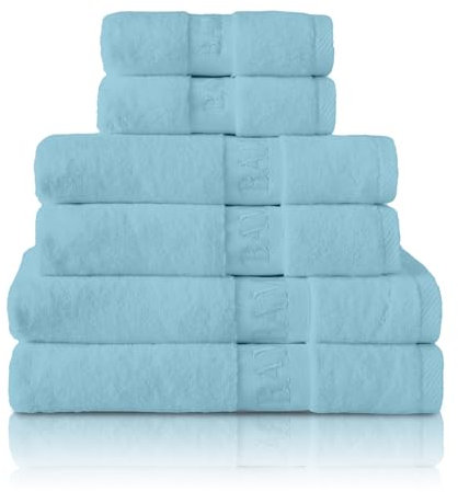GC GAVENO CAVAILIA Bamboo Bath Sheet Extra Large (80x140cm) - 500 GSM Super Water Absorbent Towels Large Bamboo Towels 2 Pack (60% Bamboo, 40% Cotton) - Extra Soft Towel Bath Sheets - Blue