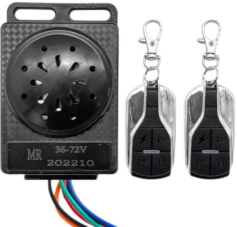 Rurunklee Allarme antifurto per scooter, kit di sicurezza per moto, con telecomando, dispositivo antifurto per scooter elettrico, protezione antifurto per tricicli, moto elettriche