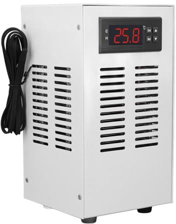 72 W Aquarium Wasserkühler – 3 L/min, 30–35 DB, Geräuscharmes Kühlsystem mit Konstanter Temperatur, AC100–240 V (EU-Stecker)