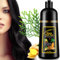 Generisch Schnelles Haarfärbeshampoo 3 in 1 für graues Haar Abdeckung Kräuterhaarfärbeshampoo natürliche schwarze Haarfarbe Shampoo für Frauen Männer 500ml