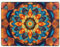 YYHHAOFA Kaleidoskop-Teppiche mit Mandala-Muster, Wohnzimmer, Bodenmatten, Läufer, rutschfest, 160 x 121,9 cm
