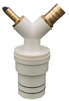 Adattatore a T for scarico lavatrice-asciugatrice, raccordo for tubo di scarico a quattro vie con valvola di ritegno antiodore(A)