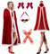 Weihnachten Santa Umhang Kapuze Damen, 150cm Weihnachtsmantel Cape Kostüm Weihnachtsfrau Rot Samt Mantel Kapuzenmantel Party Cosplay