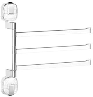 Portasalviette Senza Foratura, Montaggio A Parete Portasciugamani, Porta Asciugamani Bagno, Con 4 Braccia Girevoli Porta Salviette, Per Bagno, Cucina, Balcone (3 layer)