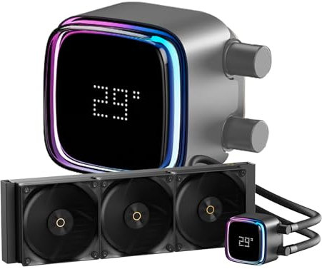 Ocypus iota L36 Digital Display CPU Liquid Cooler | ARGB Lighting Control | High Performance Pump | 2000RPM PWM Fan |360mm AIO Cooler for LGA 1700/1200/115X/18XX, AMD AM4/AM5