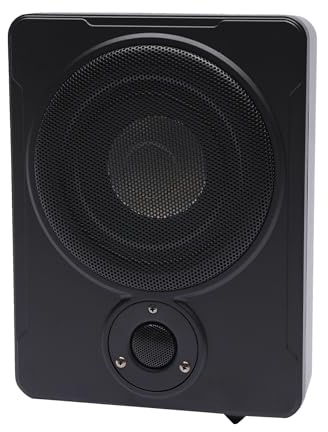ZENGRICE Subwoofer attivo per auto, 8 pollici, 600 W, sottile, subwoofer per auto, subwoofer ultra sottile, con cavo, per auto/camion