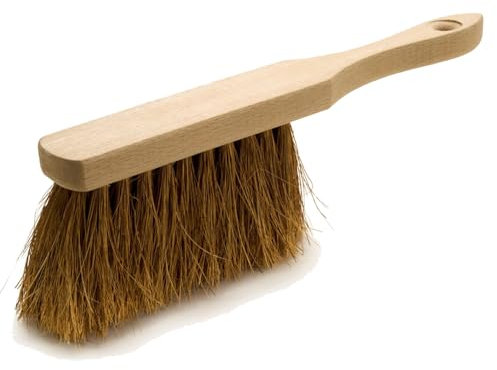 Hand Besen Feger Handfeger Holz Griff mit Kokus Borsten 28 cm Reinigung innen aussen Fliesen Terasse Garten Hof Hand Strassen Besen weiche Borsten