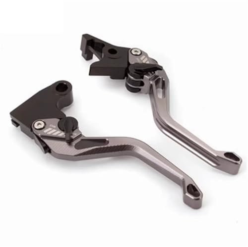 Motorrad Kupplungsbremshebel Für Aprilia RS4 125 2006-2010 Einstellbare Motorrad Bremse Kupplung Hebel Aluminium CNC Vorne Hinten Trommel Bremshebel Kupplung Bremshebe(Gray 148mm)
