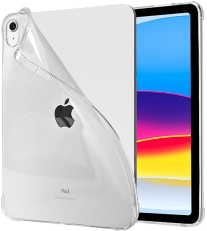 4UBonLife Funda para iPad (A16) 11ª Generación 2025 11 Pulgadas, iPad 10ª Generación 2022 10,9, Carcasa Protectora Ultra Delgada, Cover de TPU Suave Transparente, Cubierta Antigolpes (Transparente)