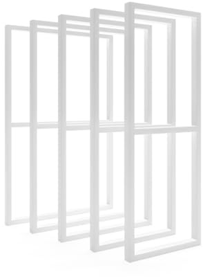 HEVVA |Estructura de lavabo doble – 75 cm de alto | NECKAR | 25/30/40/45/50 cm | patas de armario bajo lavabo | 2 patas de lavabo – blanco, 25 cm