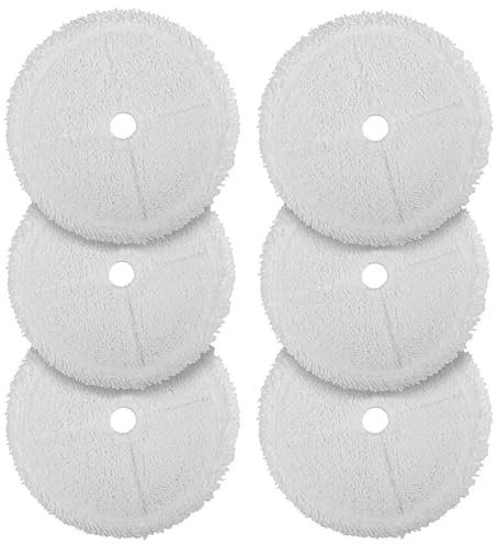 WUPEDI Steam Mops Pads Replacement, for Bissell, for 3115 2859 Series SpinWave Wet and Dry Robot Vacuum Reusable Pad 6 Pack Steam Cleaner Replacement Accessories