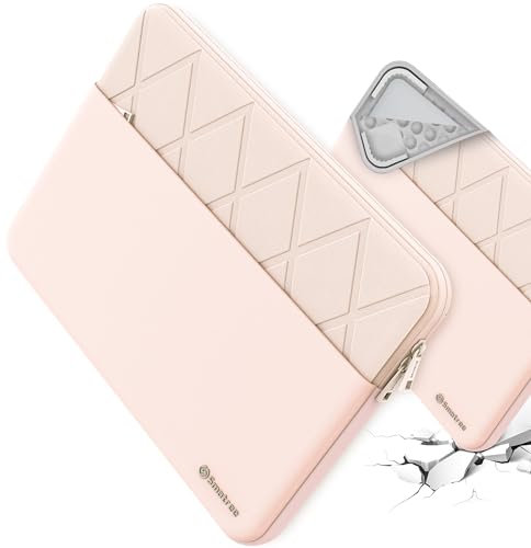 Smatree Laptop Sleeve for 14.4 inch Microsoft Surface Laptop Studio/Studio 2, Computer Case with Accessory Pocket, YKK Zipper, Patented Super Corner Design, Pink (E415P)