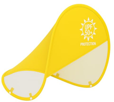 HECCEI Accesorio de Sombrilla para Flotador - UPF 50+ Desmontable (Amarillo)