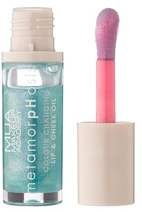 MUA Metamorphosis Colour Changing Lip & Cheek Oil, Mermaid | Adapts to Your Skin’s pH with a Blue to Red Shimmer, Hydrating Formula with Jojoba Oil & Vitamin E, Vegan & Cruelty Free