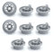 8Pcs Dishwasher Basket Wheels, 165314 Lower Basket Wheel Replacement for Bosch Kenmore Siemem Neff Zanussi AEG Electrolux Universal Dishwasher Cutlery Lower Basket AP2802428 PS3439123 Replacement Part