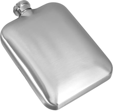Alipis Flasque Vintage Acier Inoxydable Compacte Et Portable Pour Transporter Whisky Ou Voyage Et Sports