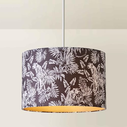 ValueLights | Ariella Black Animal Print with Gold Inner Lamp Shade | Shades, Home Décor & Improvement Essential