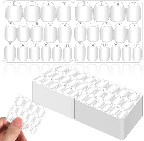 1200 Stück (80 Blatt) Klebepads Nägel, Doppelseitige Nagelkleber Pads | Selbstklebende Nägel Aufkleber Blätter Transparent Sticker Klebesticker für Zuhause Nagelstudiozubehör Maniküre Kunstnägel
