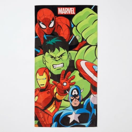 Avengers-Handtuch 70 x 140 cm für Jungen und Mädchen – Weiches und saugfähiges Marvel-Kinderhandtuch für Strand, Pool und Schwimmbad, Sommerhandtuch für Kinder von 2–10 Jahren