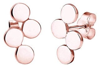 Elli Ohrringe Damen Kreis Geo Minimal in 925 Sterling Silber Rosé vergoldet