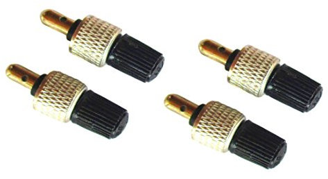 Haus&Garten 4 Stück Gold Fahrradventile/Fahrradventil mit Schraubkappe