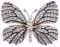Belons Elegant Damen Mädchen Schmetterling Brosche Anstecknadel Legierung Strass Schmuckbrosche Pin, Schwarz