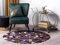 Teppich Leder braun/violett rund 140 cm Sorgun