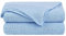 PiccoCasa Tagesdecke Baumwolle Strickdecke Sommerdecke pflegeleicht gesund als Sofadecke Sofaüberwurf für Fernsehen oder Lesen usw. Hellblau 130x150cm