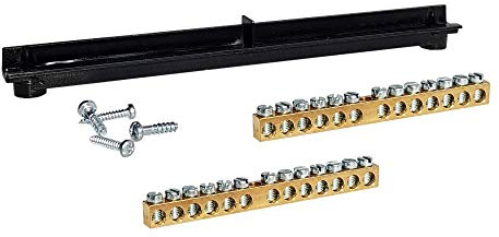 PE/N-Klemme mit Träger 12-Module [ 2 x (12P+2P) ] für Photovoltaik Leitungen 16mm2 1006.12.16 Marlanvil 1220