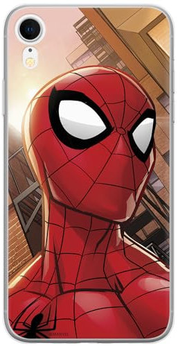 ERT GROUP mobile phone case for Apple Iphone XR original and officially Licensed Marvel pattern Spider Man 003 optimally adapted to the shape of the mobile phone, case made of TPU