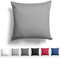 Alreya Mako Satin Kissenbezug 50 x 50 cm - 100% Baumwolle mit YKK Reißverschluss, Superweicher Kopfkissenbezug, Kissenhülle, Oeko-TEX® Standard Zertifiziert, Grau, nur Kissenbezug