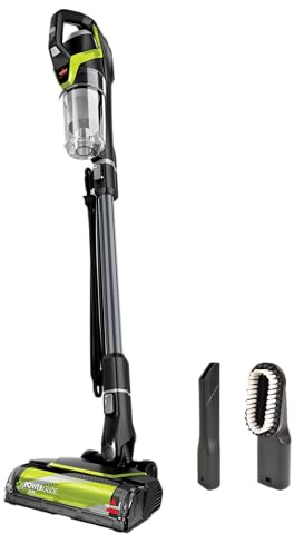 Bissell PowerGlide Slim Corded Vacuum, Powerful Pet Hair Pickup on Carpet & Hard Floors, Lightweight Swivel Steering, 3-in-1 Capabilities with Dusting & Crevice Tool, XL Tank, 3070, Black & Green