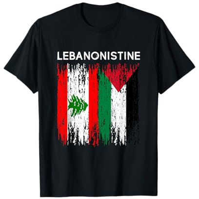 Drapeau libanais et palestinien Unité du Liban et de la Pale T-Shirt