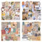 4 Packungen Vintage Pattern Paper Scrapbooking Paper Dekoratives Papier mit einseitigen Aufklebern in verschiedenen Größen für die Kartenherstellung und das Verpacken von Geschenken (Romantic)