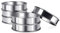 ARRITZ 4inch English Muffin Rings, 6pcs Double Rolled Stainless Steel Crumpet Tart Rings for Baking