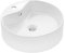 VBChome Waschbecken 47 cm mit Hahnloch Rund Keramik Weiß Oval Waschtisch Handwaschbecken Aufsatzwaschbecken Waschschale Gäste WC