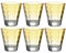 LEONARDO HOME 025897 Trinkglas OPTIC 6er-Set 215 ml apricot, Glas, Gelb