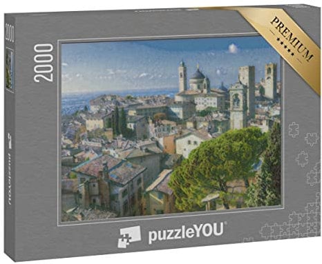 puzzleYOU: Puzzle 2000 Teile „im Kunst-Stil von Claude Monet - Bergamo, Lombardei, Italien - Puzzle-Kollektion Künstler & Gemälde“