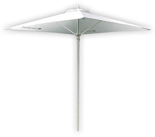 LHLYL-DP Parasol de jardin rectangulaire blanc de 2,4 m, pliable, protection UV, imperméable, pour plage/piscine/terrasse, tente