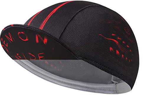 Bikingbros Black Cycling Cap - Polyester Funny Cycling Hat-Under Helmet - Cycling Helmet Liner Breathable&Sweat Uptake